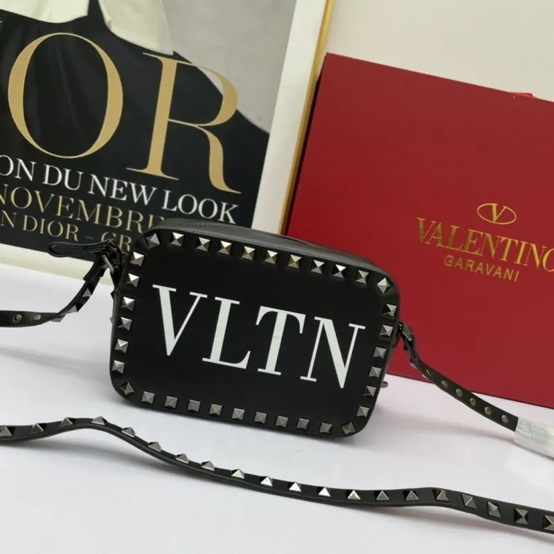Valentino Black VLTN Crossbody Camera Bag 935