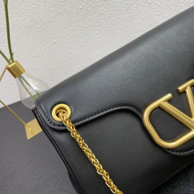 Valentino Black Leather Satchel Bag 5006 Size 28cm - Image 5