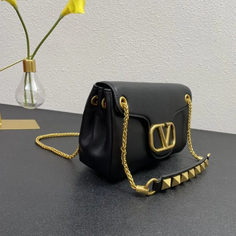 Valentino Black Leather Satchel Bag 5006 Size 28cm - Image 6