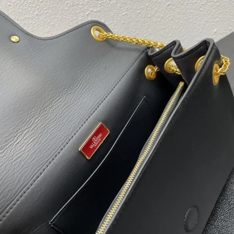 Valentino Black Leather Satchel Bag 5006 Size 28cm - Image 9
