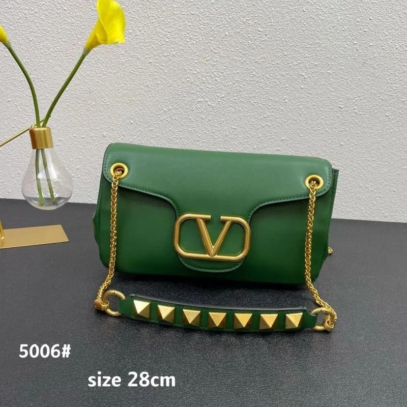 Valentino Green 5006 Chain Satchel Bag Size 28cm