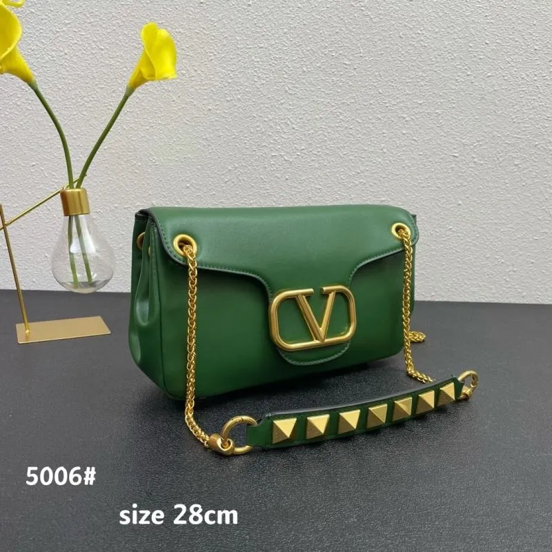 Alternative view of Valentino Green 5006 Chain Satchel Bag Size 28cm