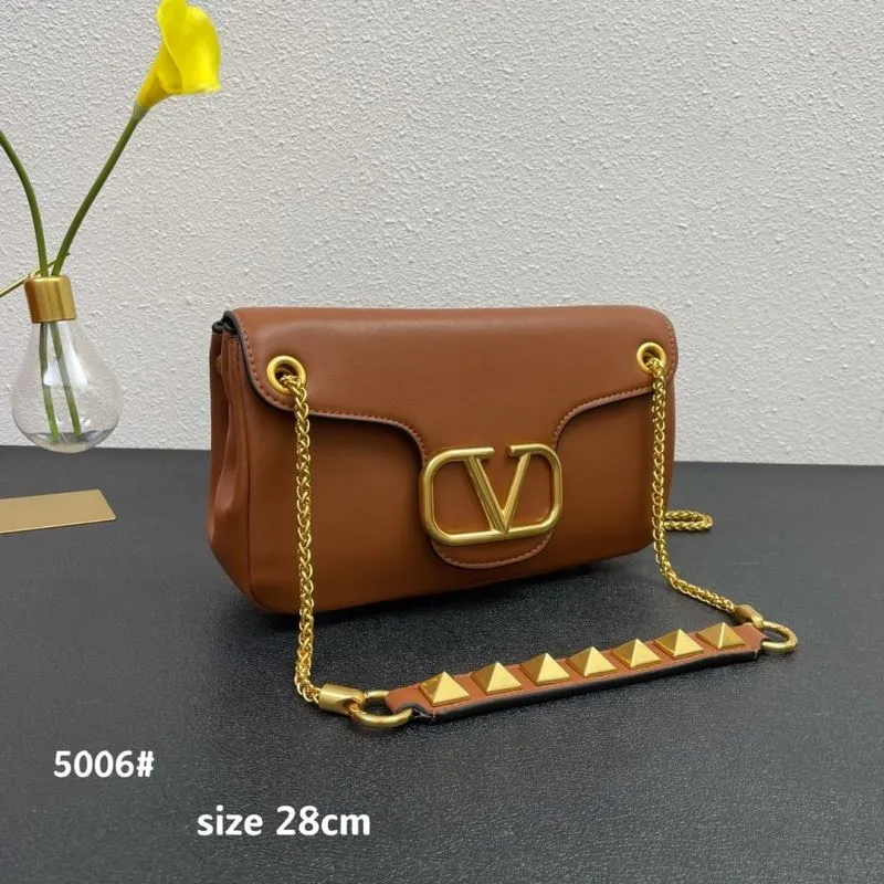 Alternative view of Valentino Brown Leather Satchel Bag 5006 Size 28cm