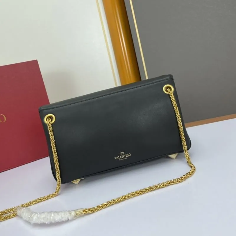 Valentino Black Leather Satchel Bag 975 - Image 3