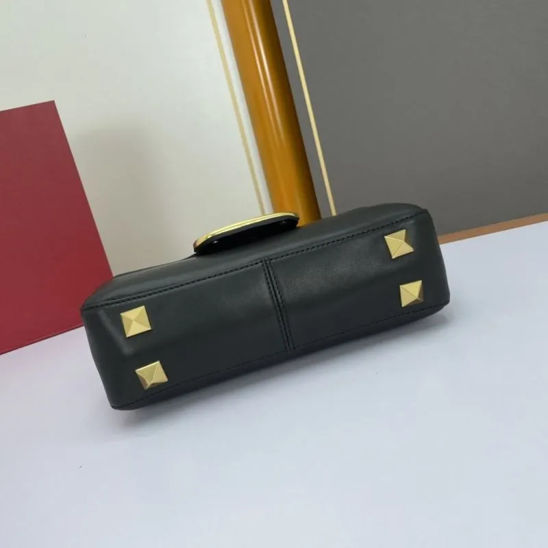 Valentino Black Leather Satchel Bag 975 - Image 4
