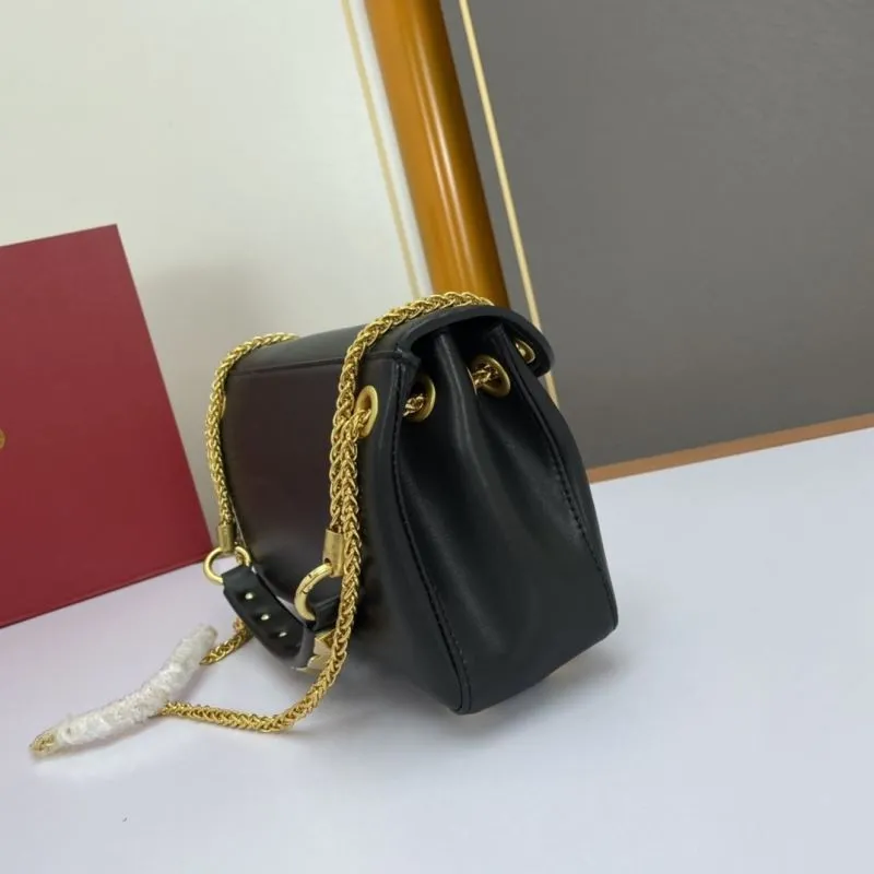 Valentino Black Leather Satchel Bag 975 - Image 5