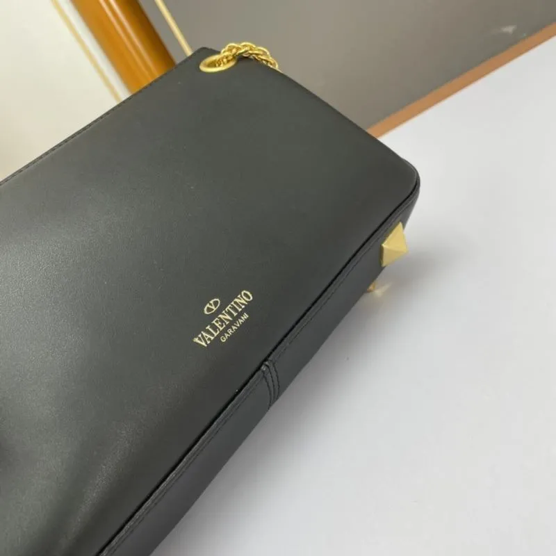 Valentino Black Leather Satchel Bag 975 - Image 6