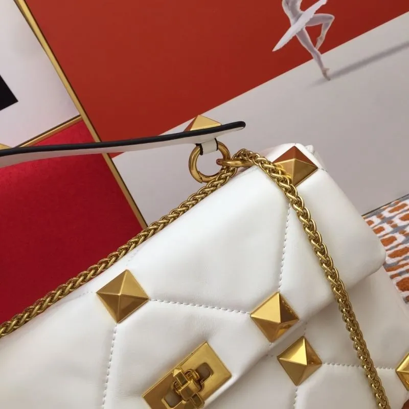 Valentino White Studded Satchel Bag V9828 - Image 6