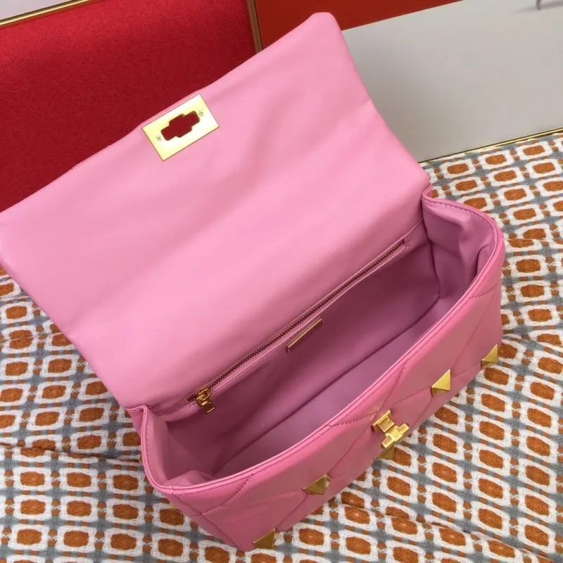 Valentino Pink Studded Satchel Bag V9828 - Image 8