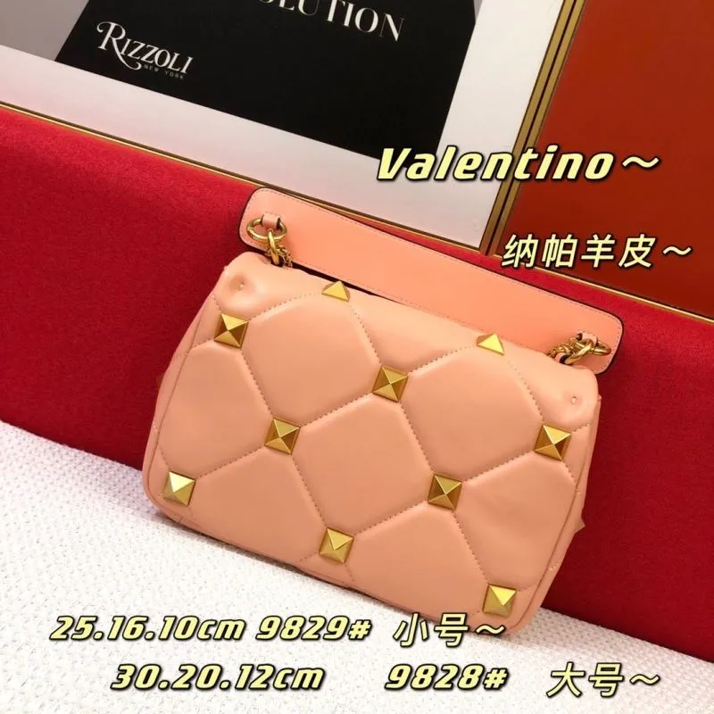 Valentino Pink Nappa Leather Chain Satchel Bag - Image 3