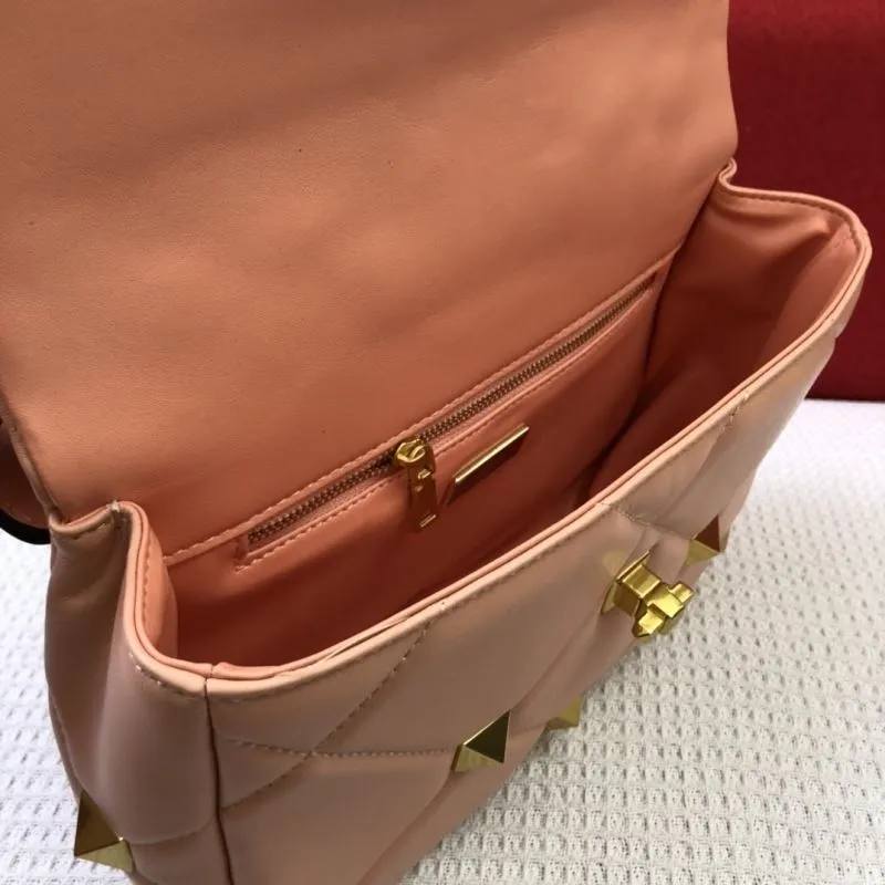 Valentino Pink Nappa Leather Chain Satchel Bag - Image 7