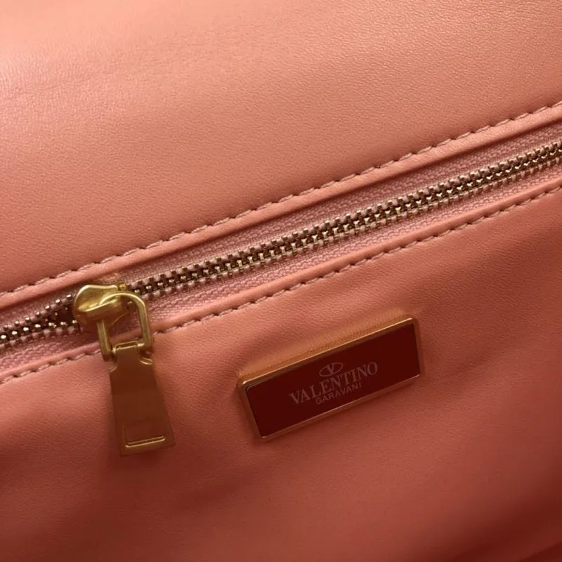 Valentino Pink Nappa Leather Chain Satchel Bag - Image 8
