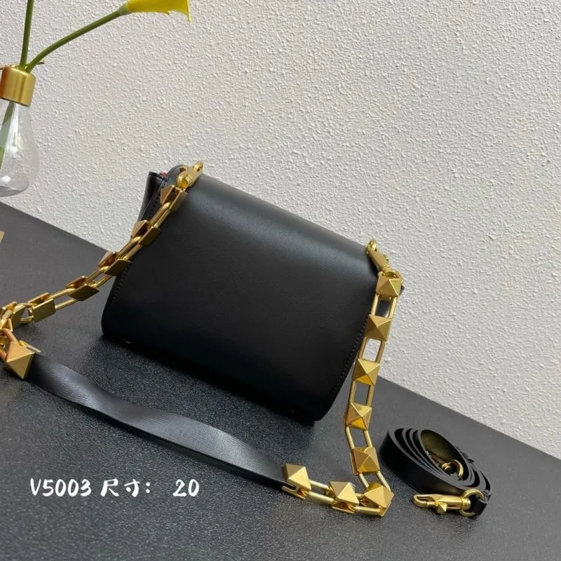 Valentino Black Satchel Bag V5003 Size 20 - Image 3
