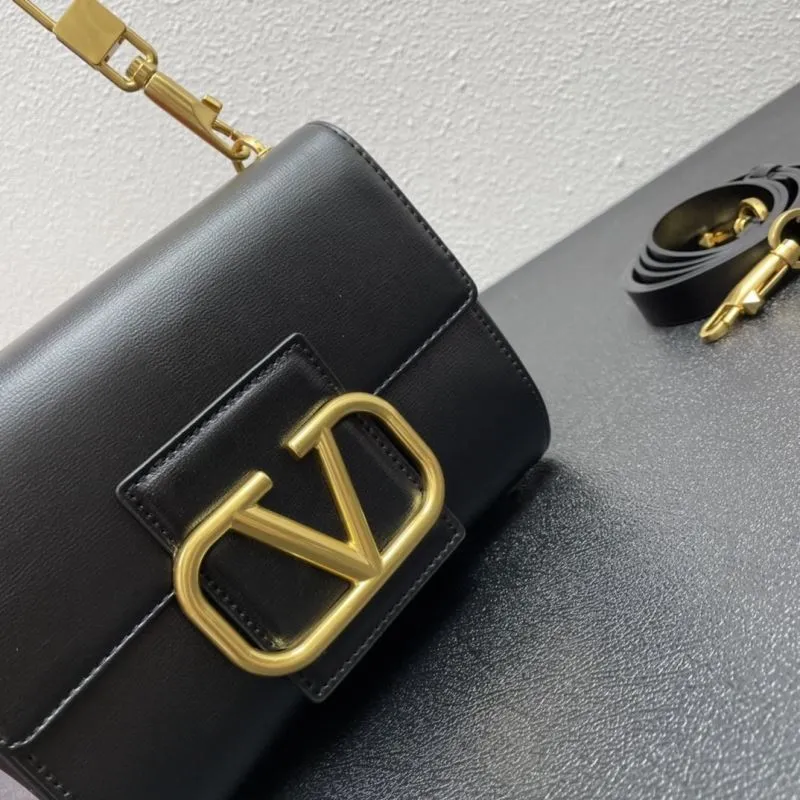 Valentino Black Satchel Bag V5003 Size 20 - Image 4