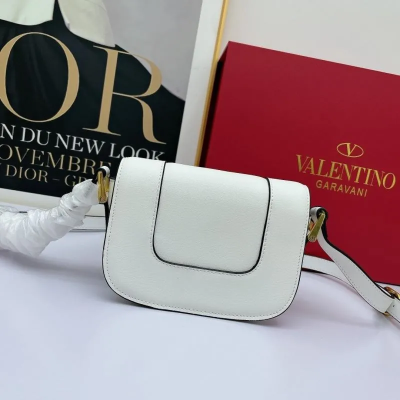 Valentino Garavani White Crossbody Satchel Bag 997 - Image 3