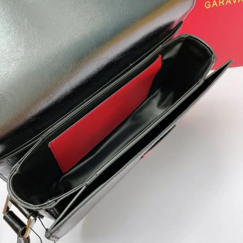 Valentino Black Leather Crossbody Satchel Bag 1016 - Image 7