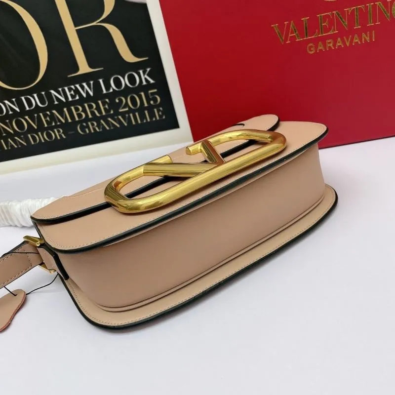 Valentino Beige Leather Crossbody Bag 1019 - Image 5