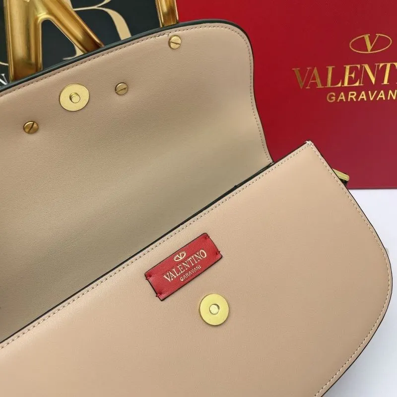 Valentino Beige Leather Crossbody Bag 1019 - Image 8