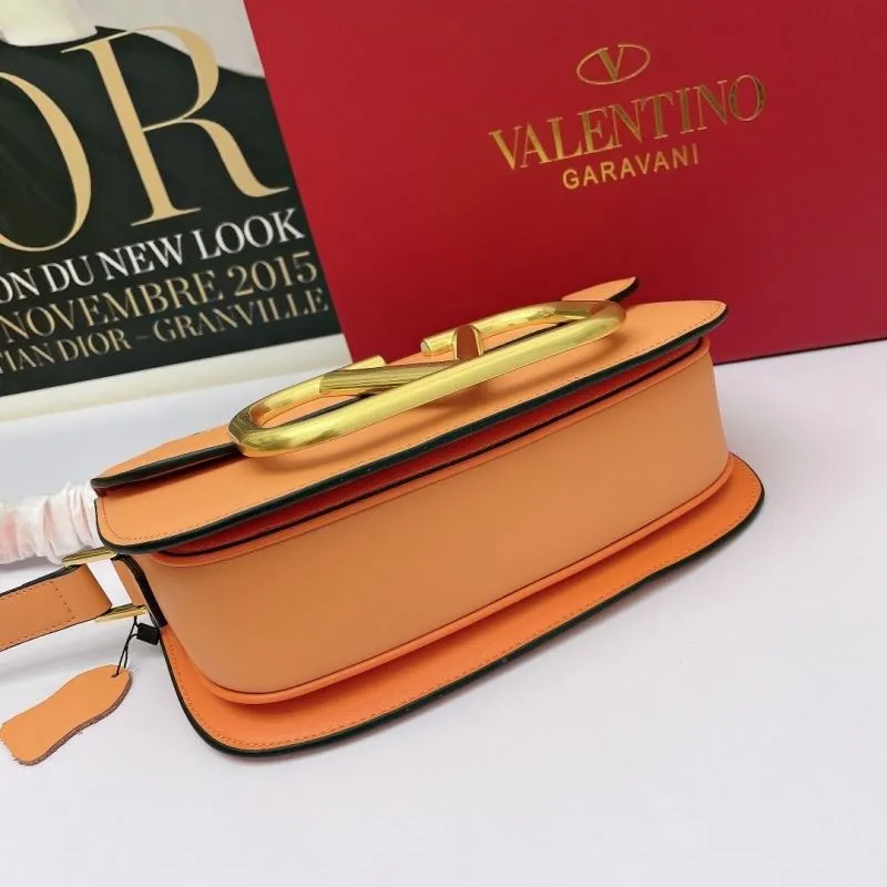 Valentino Orange Leather Satchel Bag 1022 - Image 4