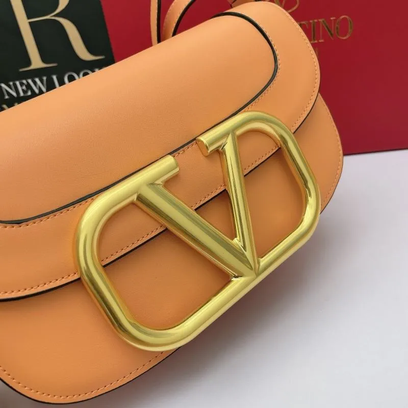 Valentino Orange Leather Satchel Bag 1022 - Image 5