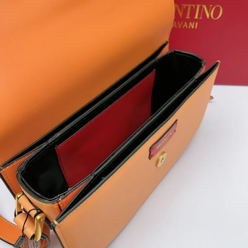 Valentino Orange Leather Satchel Bag 1022 - Image 7