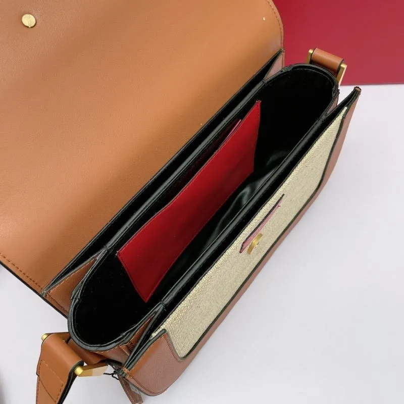 Valentino Brown Beige Satchel Crossbody Bag - Image 7