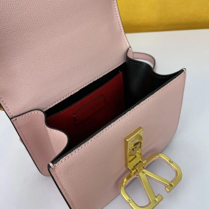 Valentino Pink Leather Crossbody Satchel Bag - Image 7