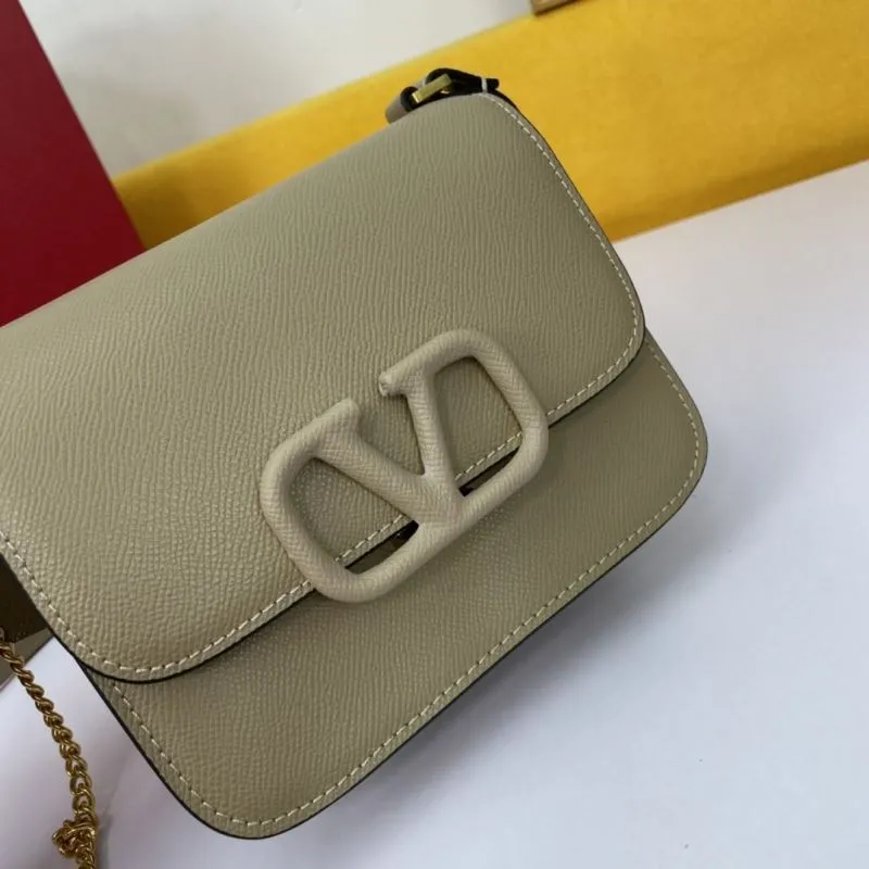 Valentino Beige Crossbody Satchel Bag 1028 - Image 3