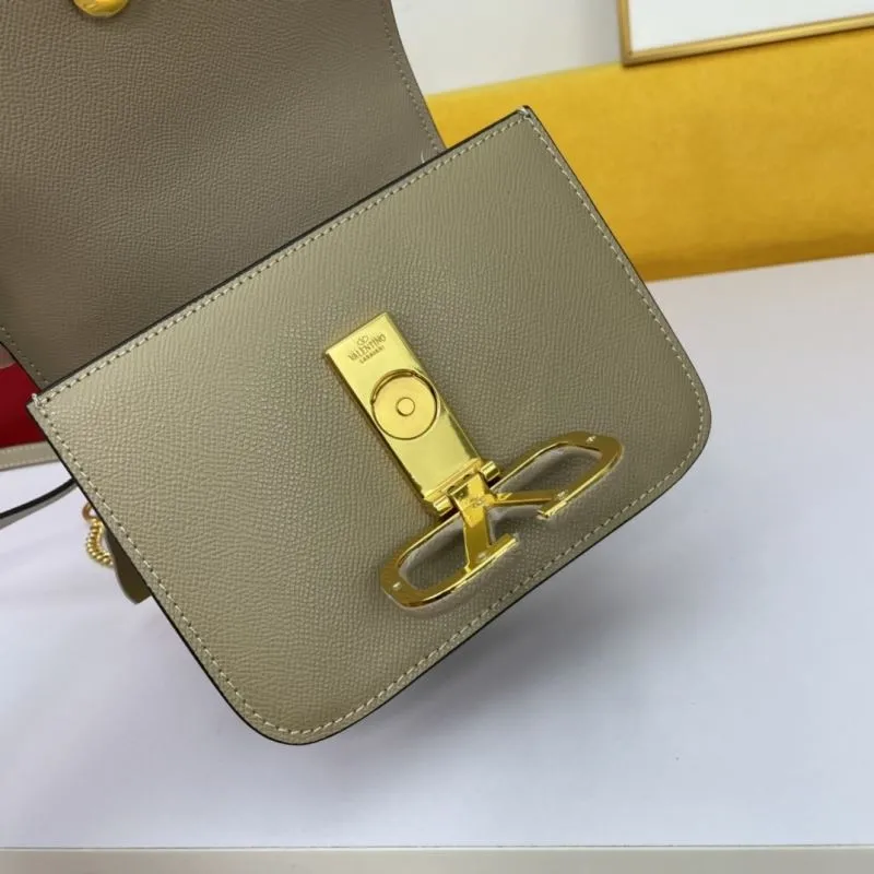 Valentino Beige Crossbody Satchel Bag 1028 - Image 6
