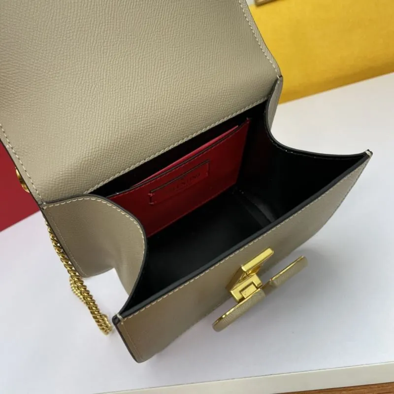 Valentino Beige Crossbody Satchel Bag 1028 - Image 7