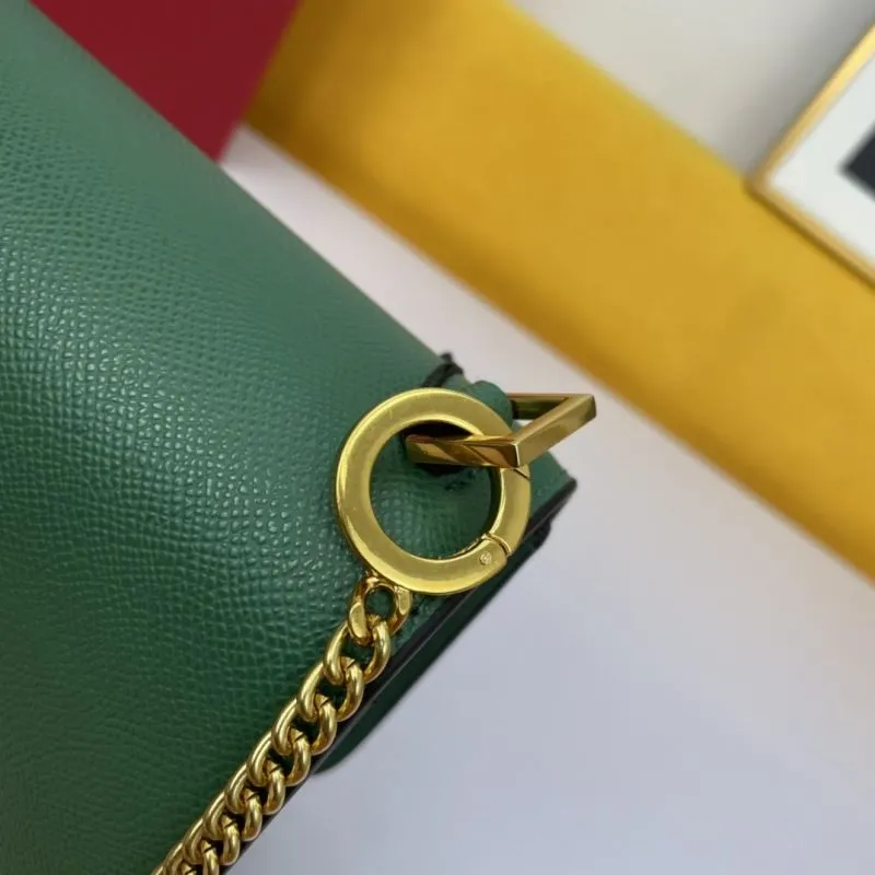 Valentino Green Leather Crossbody Satchel Bag 1031 - Image 5