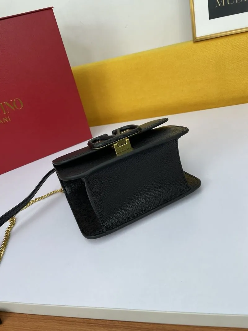 Valentino Garavani Black Crossbody Satchel Bag 1032 - Image 3