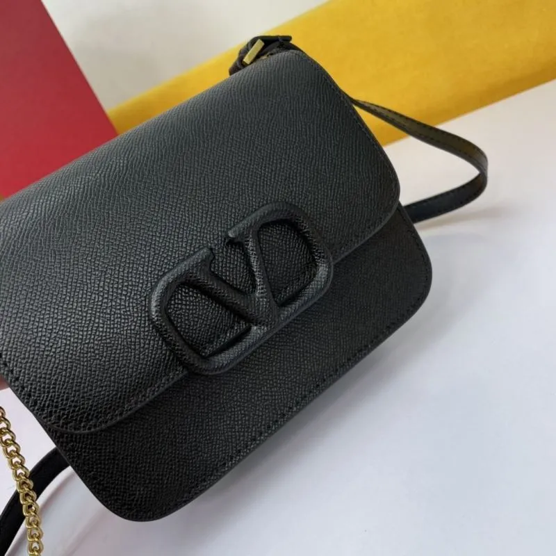 Valentino Garavani Black Crossbody Satchel Bag 1032 - Image 4