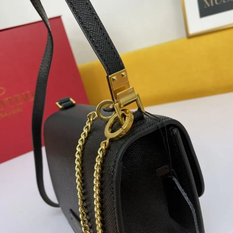 Valentino Garavani Black Crossbody Satchel Bag 1032 - Image 5