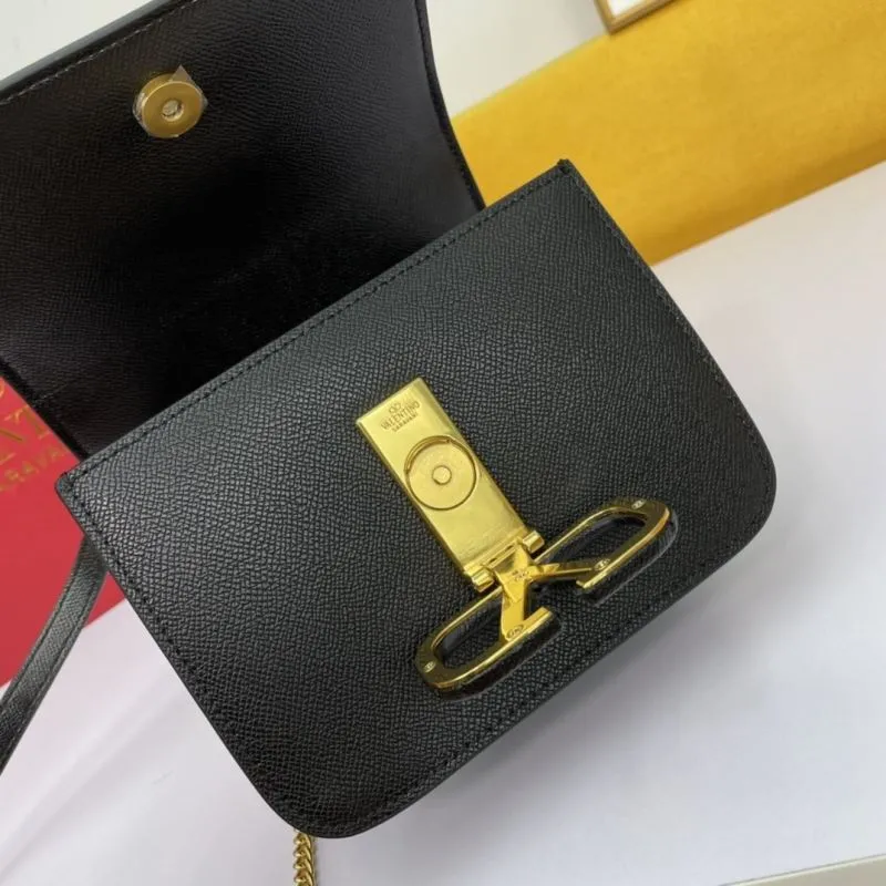 Valentino Garavani Black Crossbody Satchel Bag 1032 - Image 6