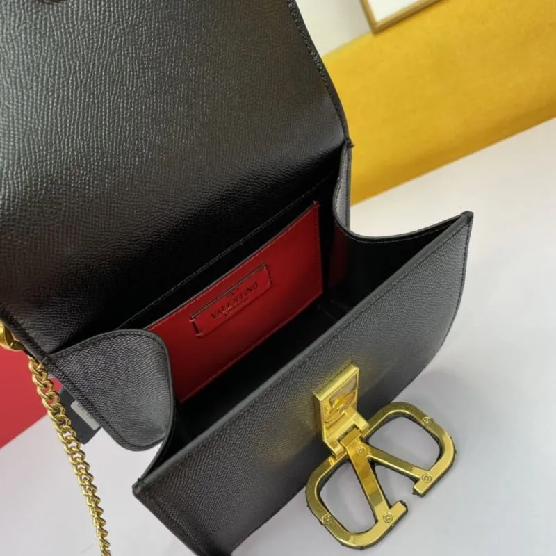 Valentino Garavani Black Crossbody Satchel Bag 1032 - Image 7