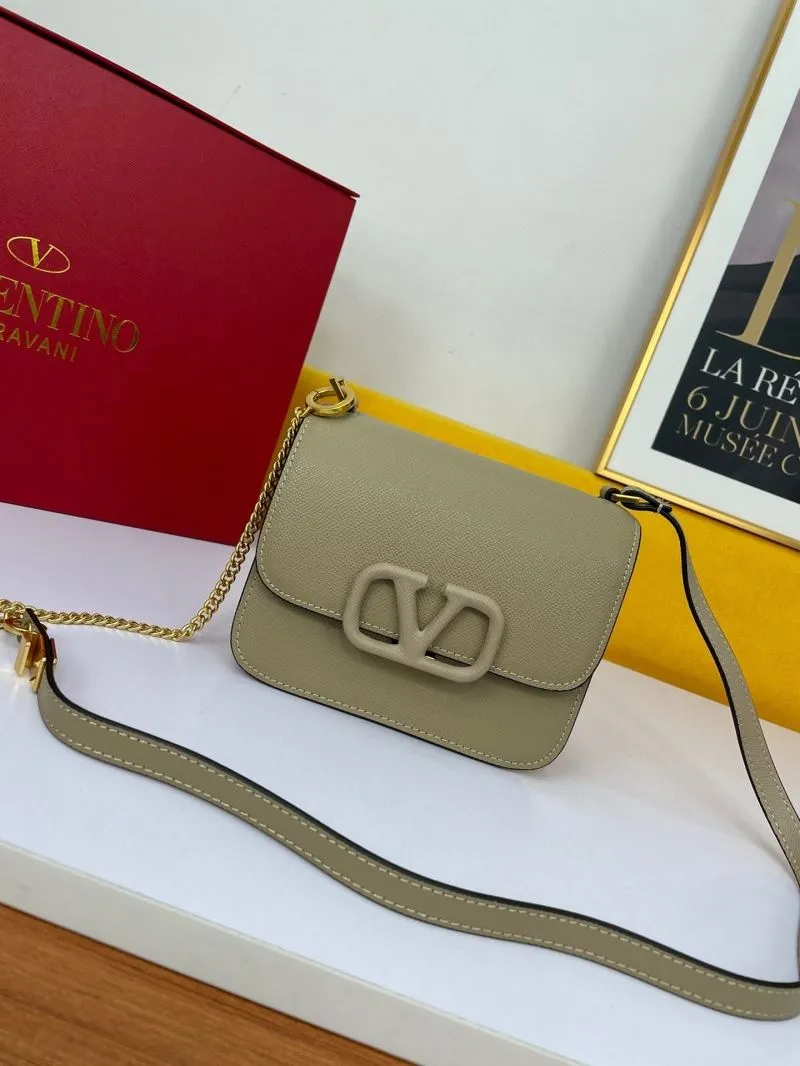 Valentino Garavani Leather Crossbody Satchel Bag 1033 - Image 4