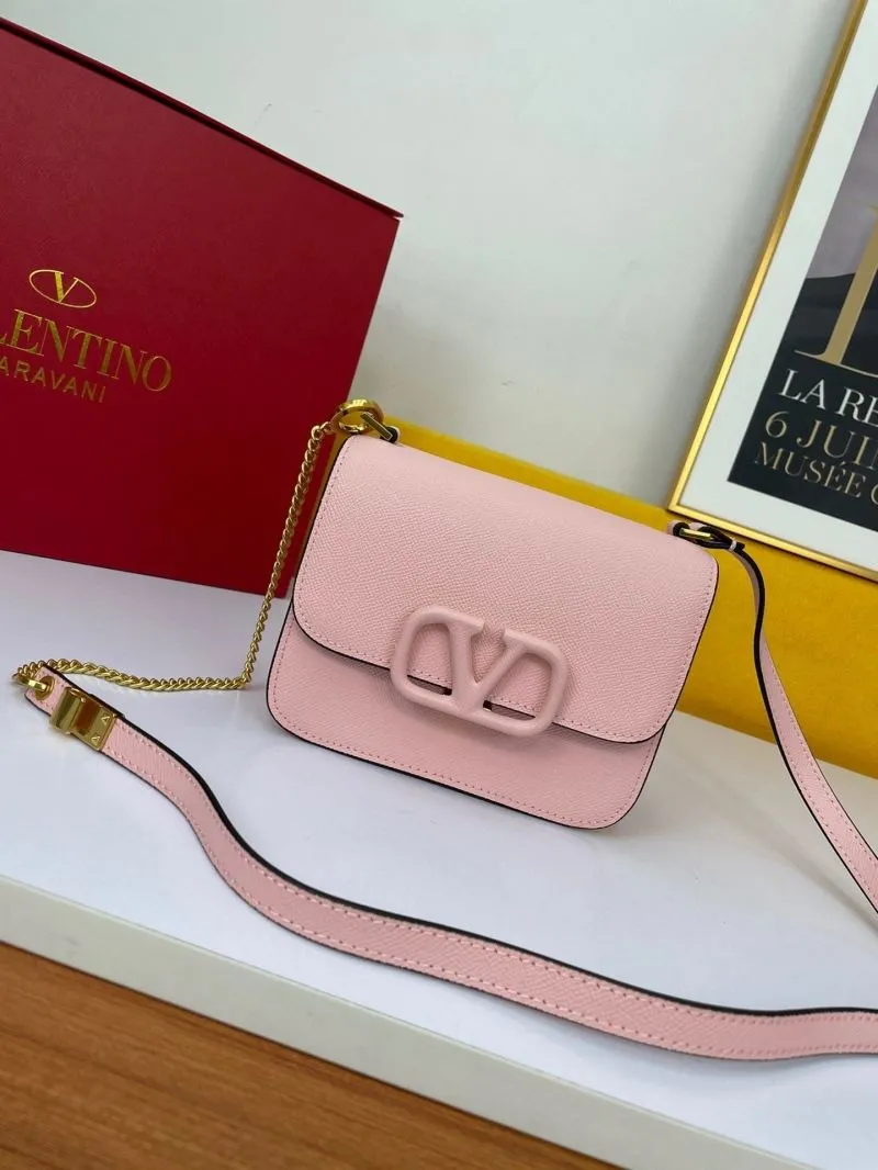 Valentino Garavani Leather Crossbody Satchel Bag 1033 - Image 5