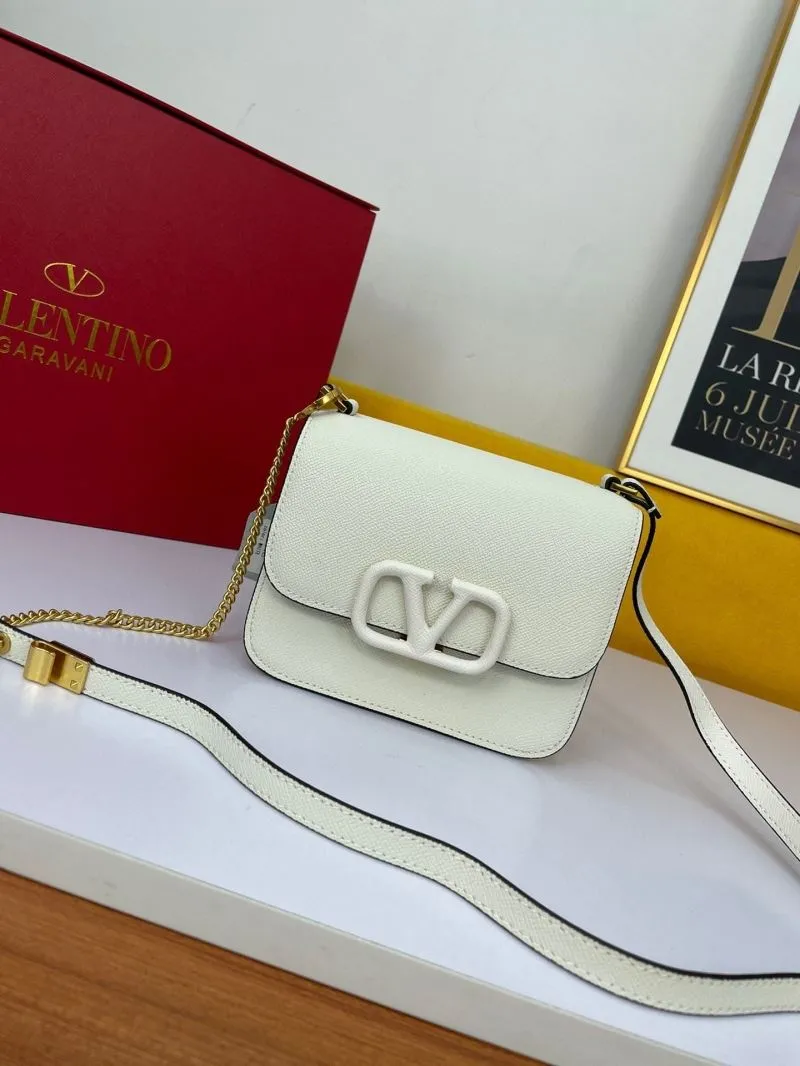 Valentino Garavani Leather Crossbody Satchel Bag 1033 - Image 6