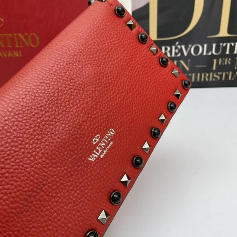 Valentino Red Leather Crossbody Satchel Bag 1038 - Image 5