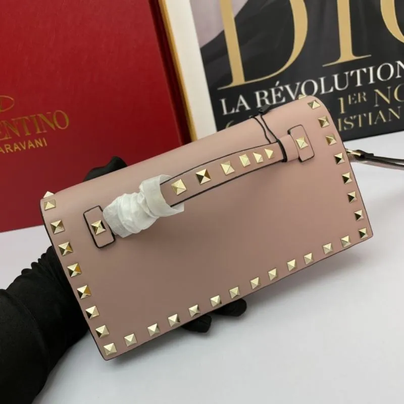 Valentino Pink Rockstud Satchel Bag 1039 - Image 3