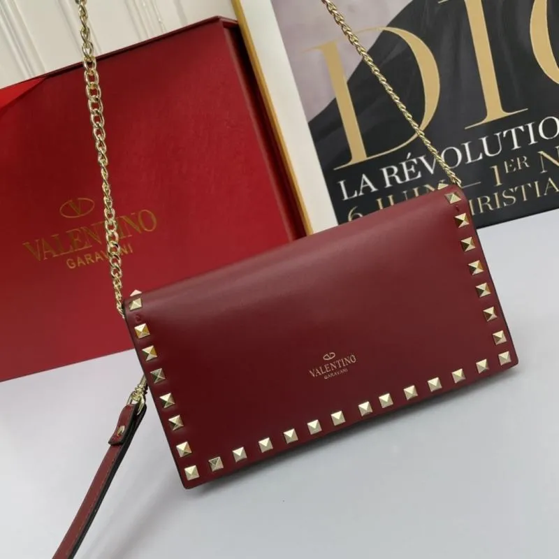 Alternative view of Valentino Red Rockstud Chain Crossbody Bag 1044