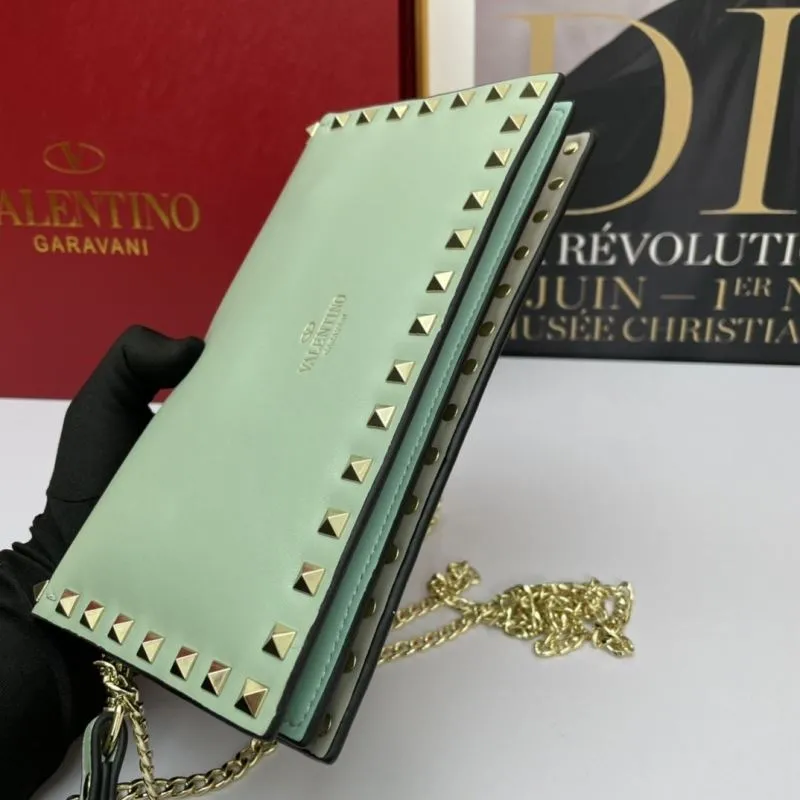 Valentino Mint Green Rockstud Crossbody Satchel Bag 1045 - Image 4
