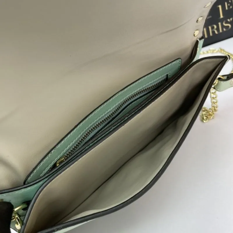 Valentino Mint Green Rockstud Crossbody Satchel Bag 1045 - Image 7
