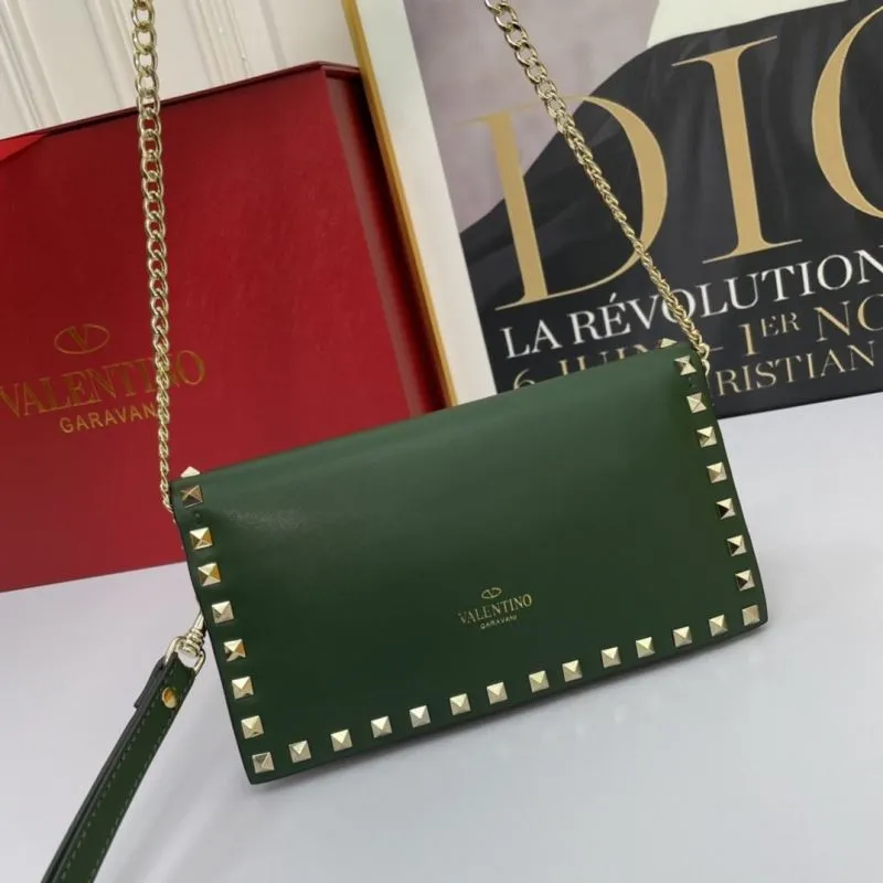 Alternative view of Valentino Garavani Green Chain Satchel Bag 1048