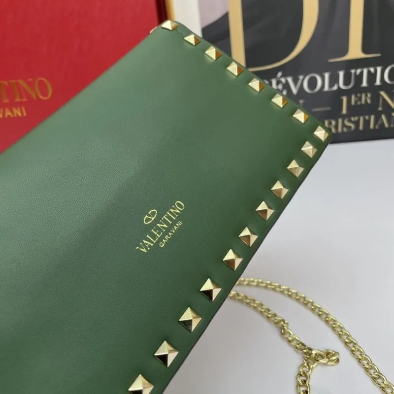 Valentino Garavani Green Chain Satchel Bag 1048 - Image 5
