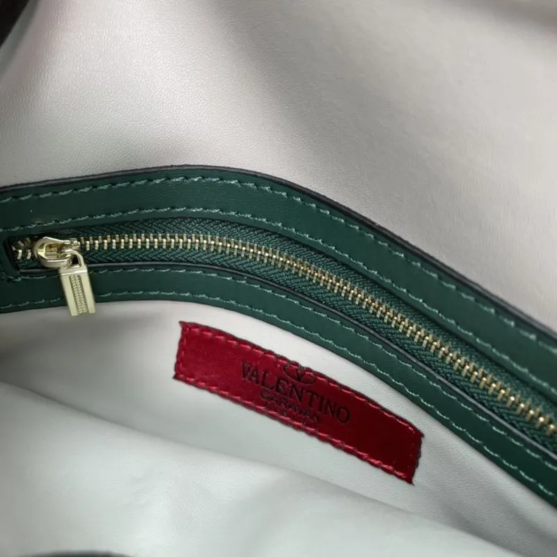 Valentino Garavani Green Chain Satchel Bag 1048 - Image 8