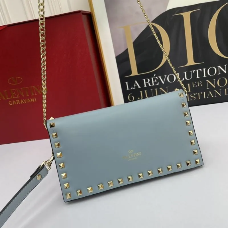 Alternative view of Valentino Garavani Light Blue Chain Satchel Bag