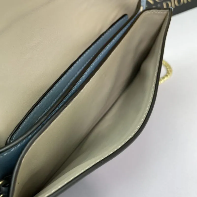 Valentino Garavani Light Blue Chain Satchel Bag - Image 7