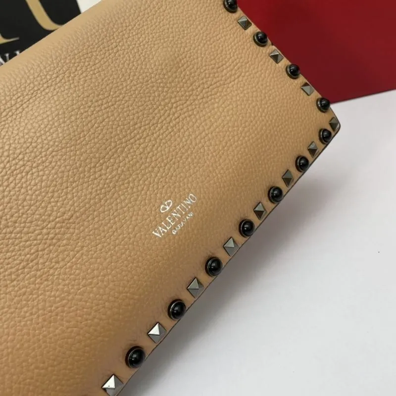 Valentino Beige Rockstud Crossbody Satchel Bag 1052 - Image 5